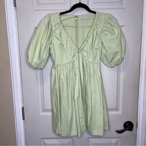 Abercrombie & Fitch Lime Green Cinch Front Poplin
Mini Dress XS